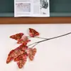 Hojas Artificiales de Annie, Plantas Verdes de Atrezzo para Paisajismo, Decoración del Hogar, Hojas de Begonia, Hojas de Colores, Fotografía, Flores Falsas Impresas
