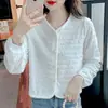 El popular y bonito top de este año Otoño 2023 nueva camisa pequeña chic estilo occidental estilo Chanel camisa de principios de otoño manga larga para mujer