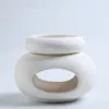 Horno de aromaterapia separado de gran capacidad efecto tierra simulada punto negro mate Horno de aromaterapia ovalado para interiores horno de calentamiento de cera y aceite esencial