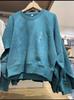 2022 Nuevo Otoño Versátil Cuello Redondo para Mujer Color Puro Casual Sudadera de Manga Larga Suelta Pulóver 449858 Mujer