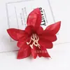 Flores Artificiais para Casamentos, Série Vermelha Materiais DIY, Flores de Rosa, Peônias, Hortênsias, Flores Artificiais com Toque de Alto Padrão e Realista
