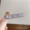 Lleno de diamantes, lujo ligero, pinza de pico de pato resistente de perlas y diamantes para flequillo, accesorio de pelo lateral elegante y de alta gama