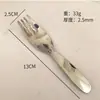 Colher de aço inoxidável 316 talheres crianças estudante portátil espessada fundo plano colher doméstica cabeça de colher grande colher para comer sopa