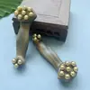 Sândalo Verde e Latão Ruyi Bastão de Massagem Ferramenta de Massagem Facial Lifting Ferramenta de Lifting Facial Ruyi