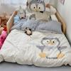 Conjunto de Natal de Urso para Outono e Inverno Crianças Algodão Puro Escovado Conjunto de Três ou Quatro Peças Peça Única Bebê Capa de Edredom para Creche Lençóis de Cama