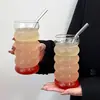 Embalaje de Algodón Perlado Transfronterizo Vaso para Jugo de Gran Capacidad de Vidrio de Borosilicato Vaso de Vidrio para Bebidas Lácteas de Hogar y Restaurante