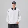 Sudadera unisex holgada y cómoda con cuello redondo, versátil, casual, moderna, a la moda, estilo callejero americano, estilo de Hong Kong, top de manga larga