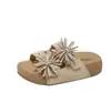 Sandalias Retro de Lentejuelas de Alta Venta del Distribuidor, Modelo Nuevo 2026, Resistentes, para Fiestas, Slip-On, Punta Cerrada, Suela Gruesa, que Aumentan la Altura