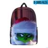 Venta Directa Transfronteriza Nuevo Monstruo Verde de Piel Grinqi Periférico Impresión Digital 3D Mochila de Tendencia Europea y Americana