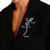 Estilo Retro Europeo y Americano, Broche Camaleón Exagerado, Broche Vintage de Lujo de Alta Gama con Diamantes, Accesorio de Pin de Lagarto