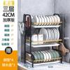 Platos de Cocina y Escurridor para Platos Estante Escurridor para Platos Doméstico Multifuncional Estante para Tazones Caja de Almacenamiento para Tazones y Palillos Estante de Almacenamiento para Alacena