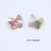 Mariposa Grande Dongzhou 10*9 Color Coñac Rosa Pedrería para Uñas Diamante de Imitación Colorido Decoración de Uñas Accesorios para Pasadores DIY