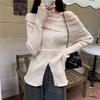 Estilo Suave Abertura Tejido de Punto Otoño Look Adelgazante Diseño Sexy Nicho Top de Punto de Un Hombro de Manga Larga Ropa de Mujer