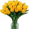 Flores Artificiales para Sala de Estar, Jarrón de Flores Falsas de Alta Gama, Ramo de Flores de Plástico, Decoración de Mesita de Noche, Arreglo Floral, Exhibición de Tulipanes