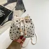 2026 Nuevo Bolso Cubo de Pana con Estrellas Bolso Cruzado para Mujer, Bolso de Hombro con Estampado de Pana Vintage, Bolso de Mujer Fresco y Sencillo