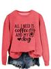 Amazon suéter gola redonda manga longa ALL I NEED estampado solto ebay suéter comércio exterior