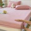 Sombrero de cama de terciopelo de leche al por mayor color sólido cálido colcha individual otoño e invierno franela engrosada funda sujetadora para colchón doble invierno