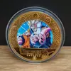Moneda Conmemorativa de Dragon Ball Rey Mono Anime Alrededores Moneda de Mano Personajes de Dibujos Animados Regalo de Cumpleaños Coleccionables de Metal