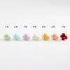 Brincos de Resina Macaron 3D Rosa Macios Fofos Brincos de Clipe Estilo Girly Rejuvenescedor para o Dia a Dia Brincos de Flor