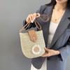 Nova Bolsa de Celular de Palha da Moda, Casual, Simples, Fresca, Bolsa de Ombro Vertical, Bolsa Transversal para Viagem e Deslocamento