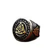 Joyería de Guerrero de Acero al por Mayor Símbolo Pagano Vikingo Nórdico Anillo de Acero Inoxidable para Hombre Anillo de Personalidad