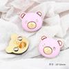 Botão de metal suéter cardigan infantil infantil urso fofo cabeça de desenho animado roupas decorativas de strass de alta qualidade botão grande
