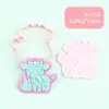 Serie de Animales de Alivio Moldes para Estampar y Cortar Galletas DIY con Diseño de Prensa 3D Realista, Imprescindible para Hornear