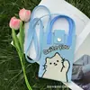 Bolso Cruzado de Punto Japonés y Coreano Portátil de Dibujos Animados Moda Bolso de Punto para Teléfono Móvil Versátil para Viajar Bolso de Hombro Cruzado Tote