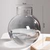 Jarrón de cristal creativo estilo nórdico bola transparente lujo ligero flores hidropónicas jarrón de flores secas decoración de mesa de comedor sala de estar