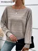 2025 Roupas Femininas Transfronteiriças Europeias e Americanas Site Independente da Amazon Outono e Inverno Nova Blusa Camiseta de Gola Redonda com Costela e Manga Morcego para Mulheres