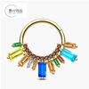 Jingxing joias novo anel de nariz de cobre com zircônia incrustada arranjo de zircônia colorida anel de septo nasal anel de cartilagem da orelha joia para piercing