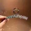 Pinza de Agarre Pesada con Perlas de Cristal de Alta Calidad para el Cabello de Mujer 2025 Nuevo Pinza de Tiburón Grande para la Parte Posterior de la Cabeza