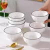 Estilo minimalista, conjunto de cerâmica para casa com relevo, tigelas, pratos, tigelas de sopa, conjunto de louças de cerâmica, tigelas, hashis, tigelas de arroz e combinação de pratos