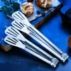Pinzas para Alimentos de Acero Inoxidable Bright Sheng, Pinzas de Tres Líneas para Uso Doméstico, Pinzas para Pan, Pinzas para Barbacoa Anti-Quemaduras, Pinzas Multiusos para Asar Pescado y Carne