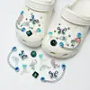 2026 Estrella de la Moda Zapato con Agujeros Hebilla Decorativa Cadena de Perlas Plateadas de Alta Gama Accesorio Versátil para Sandalias Hebilla de Zapato DIY