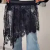 2025 Nuevo Diseño Falda Cortina de Encaje Empalmada para Glúteos Mujer Cintura Alta Adelgazante Versátil Cortina de Encaje para Glúteos Al Por Mayor