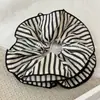Scrunchie Rayado Versátil de Estilo Coreano, Elegante Accesorio para el Cabello, Sujetador de Cola de Caballo, Banda Elástica para el Cabello