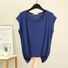 Top de Modal con Cuello Redondo y Sin Mangas para Mujer, Camiseta Holgada de Verano Talla Grande, Camiseta Base de Color Sólido, Chaleco Fino para Casa