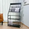 Clip para periódico estante para libros y periódicos pequeño revista promocional estante de piso almacenamiento estante simple oficina estante para periódicos