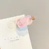 Grampo de cabelo elegante com bolinhas estilo coreano para franja, presilha lateral floral de luxo leve, acessório de cabelo tipo bobby pin