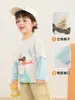 Kaka Panda Roupas Infantis Camiseta de Algodão Puro Manga Longa para Meninos Roupa de Outono para Meninas Camada Base de Outono Infantil Top de Bebê Tendência