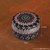 Estilo Étnico Hierro Pequeño Redondo Tarro Vela Aromaterapia Caja de Almacenamiento Estilo Exótico Adornos Decorativos Tarro Contenedor Pintado Impreso