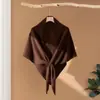 Chal de cachemira, bufanda estilo chino para otoño e invierno, capa triangular tipo cheongsam, chal exterior de punto de cachemira de alta gama