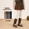 Calcetines altos casuales, sencillos y frescos estilo coreano para niñas, calcetines de algodón largos sin costuras, versátiles para primavera y verano, disponibles en pares individuales o dobles