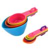 Juego de 9 cucharas medidoras de plástico para tazas y cucharas medidoras de colores, juego de 4 cucharas de plástico de colores, herramientas para hornear pasteles.