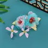 2025 Estilo Antiguo Como Hada Mariposa Lateral Pasador de Pelo Accesorio para el Cabello Accesorio para el Cabello Hanfu Adorno Floral Retro para el Cabello