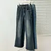 Novedades de otoño 100 kg más talla pantalones vaqueros acampanados de cintura alta adelgazantes para mujer, pantalones largos elásticos elegantes 1035