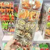 Nuevo Divertido Hielo Transparente Mariscos Ostra Cangrejo Pez Juguete Pasador para Niños, Clip para Flequillo de Estudiante Original