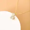 Moda Estilo Coreano Nuevo Collar de Oso con Microincrustaciones de Diamante para Mujer, Cobre Chapado en Oro, Cadena para Clavícula de Diseño de Nicho de Lujo Ligero