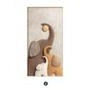 Elefante entrada vertical entrada entrada pintura decorativa creme Vento Silencioso porta oposta corredor corredor mural textura pintura de parede